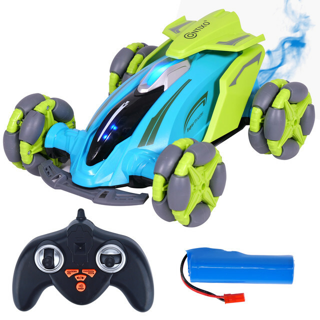 Contixo SC4 2.4GHz Remote Control RC Race Car with Lights Sounds Blue Smoke