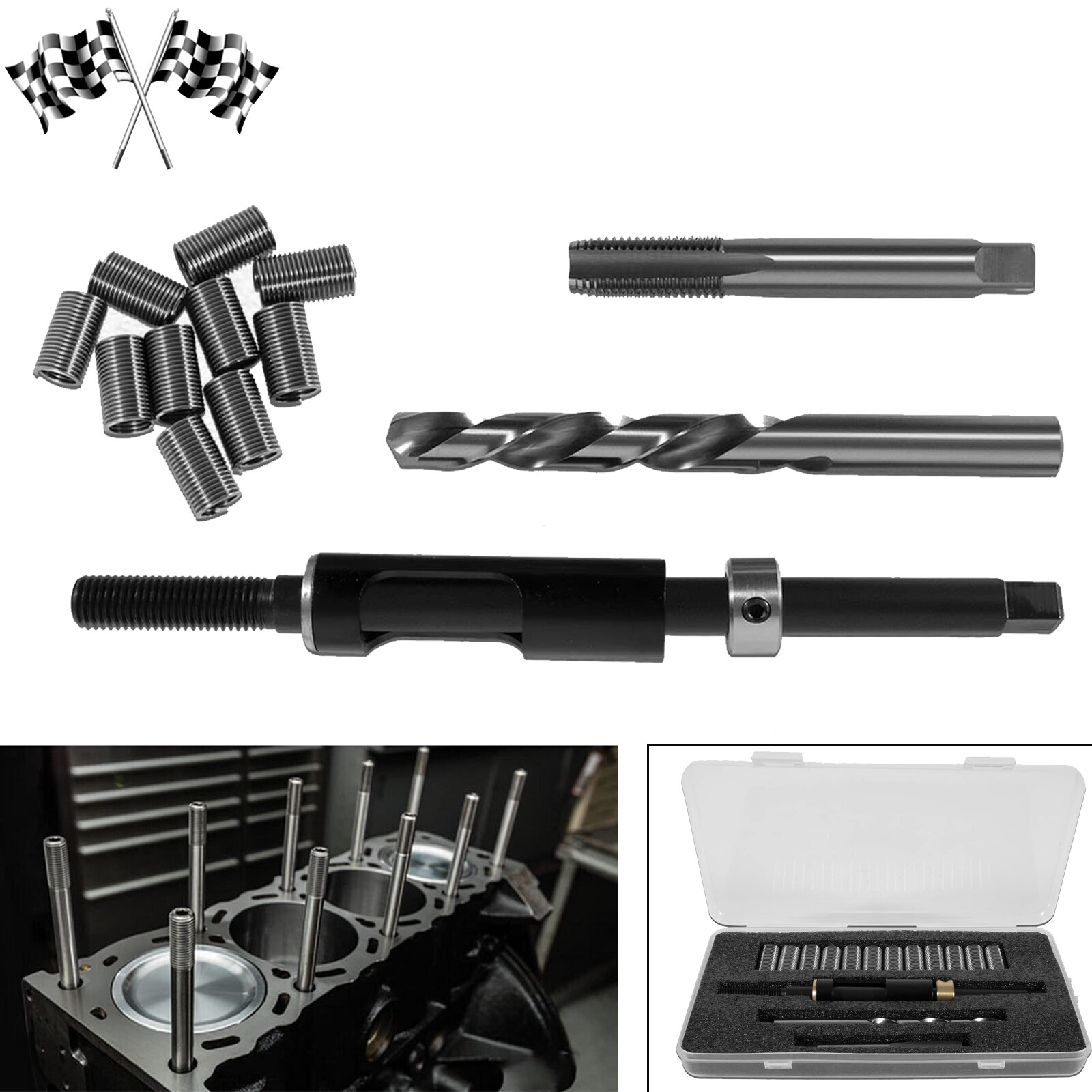 35119S M11 x 1.5 Head Bolt Thread Repair Kit for Cadillac, Honda