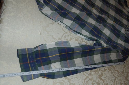 Henry Cotton,Camicia uomo, Blu verde a quadri, cotone, tg 40 15 3/4, come nuova - Picture 7 of 8