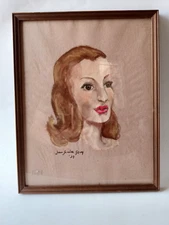 1939 Jean Louise Levy Original Oil Portrait Painting Framed Signed & Dated
