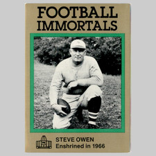 Steve Owen #96 1985 Football Immortals New York Giants Football Card NFL