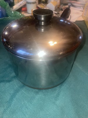 REVERE WARE 1801 Copper Clad Bottom 3 Qt Sauce Pan Pot w/Lid Nice!