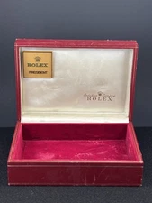 ROLEX AUTHENTIC, VINTAGE PRESIDENT EMBROIDERED TAPESTRY RED WATCH BOX 60.01.2