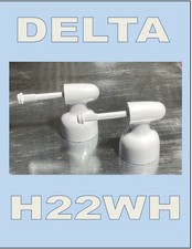 Delta H22WH White SM Two Lever Metal Faucet Handles   Genuine Delta Faucet Part
