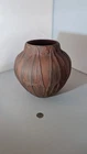 1907 Van Briggle Art Pottery Floral Relief Vase Rare Red Brown Matte Glaze