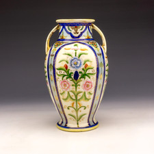 Noritake Japanese Porcelain - Hand Painted & Gilded Vase - Art Deco