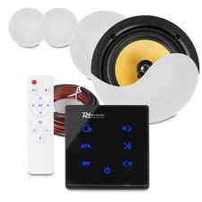PowerLine A100B Home Bluetooth Ceiling Speaker System with Wall Amp - 4x KVCS8