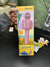 Stitch Angel LED Bluetooth Karaoke Microphone Pink Wireless Singing Mic w/Lights