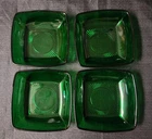 Vintage Fire-King (Anchor Hocking) "Charm Forest Green" Bowls - Set of Four