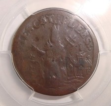 1652-1674 New Jersey St. Patrick Colonial Farthing PCGS AG Detail