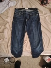 Women's Hudson Jeans Sized 26 Strait Leg Blue Denim