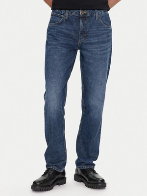 Lee Oscar Relaxed Tapered Fit Jeans Herren 32/32 Denim Dark Wash Zip Fly Eclipse