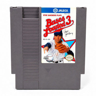 Jaleco Ryne Sandberg Plays Bases Loaded 3 NES Game Cartridge