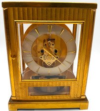1950's Jaeger LeCoultre Atmos 522 Tuxedo Vintage Gold Tone 15 Jewels WORKS