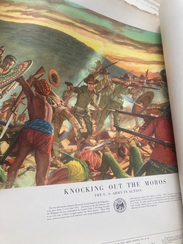 Lot of 14 Vintage "US Army in Action" Color Posters. 21" x 24" Dept. 1953