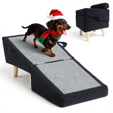 Dog Stairs for Small Dogs and Cats   2-in-1 Dog Ramp for Couch and Low Bed