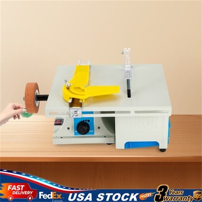 Mini Table Saw Jewelry Rock Polishing Machine Bench Grinder Polisher Table Saw
