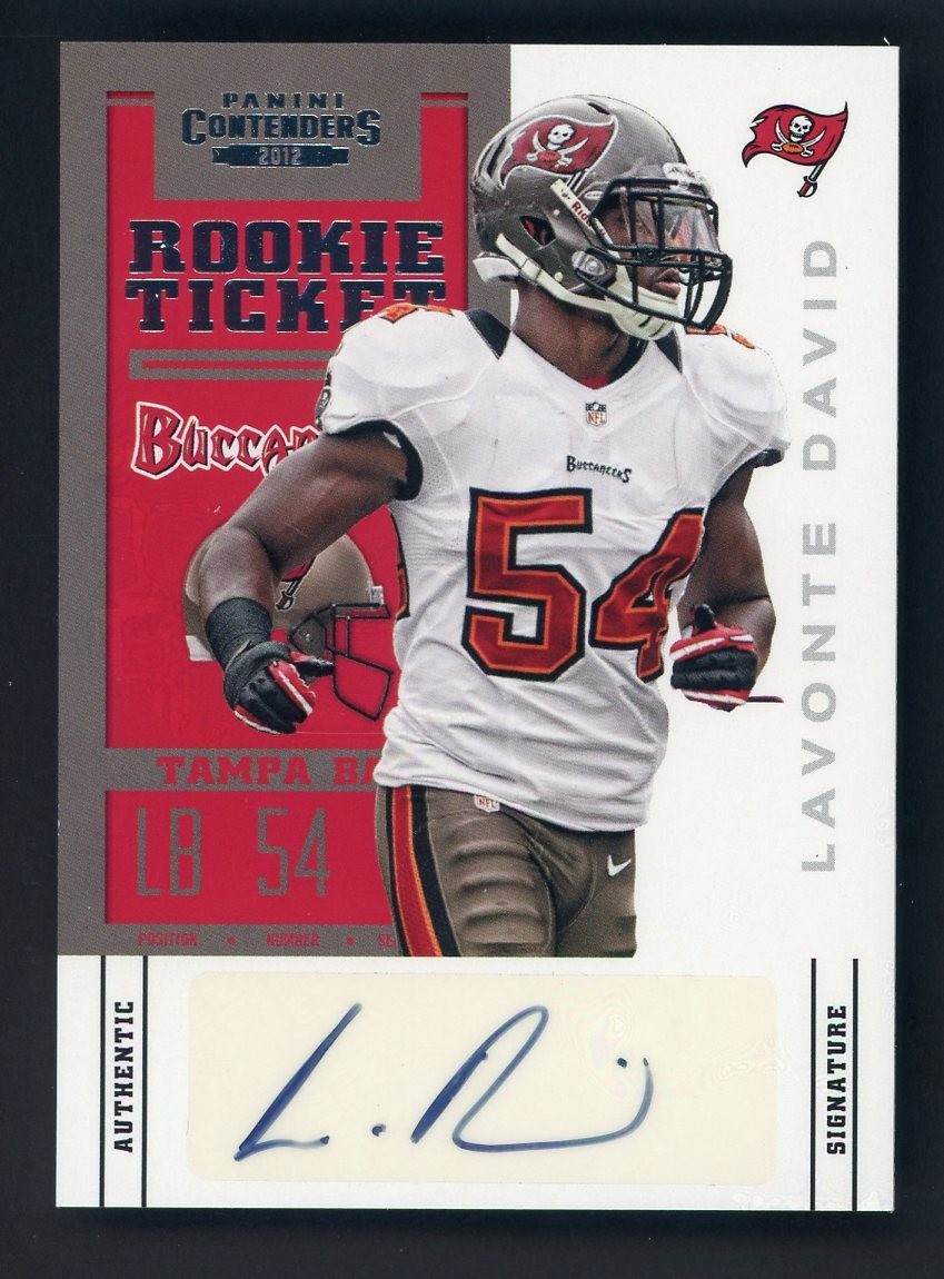 2012 Panini Contenders Rookie Ticket #158 Lavonte David RC Rookie AUTO