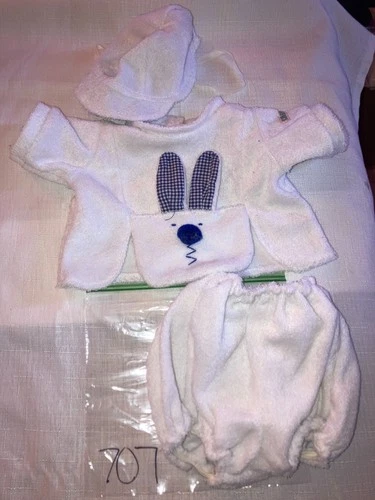 Vintage Cabbage Patch Kids/Doll Clothes White Preemie Outfit (707)