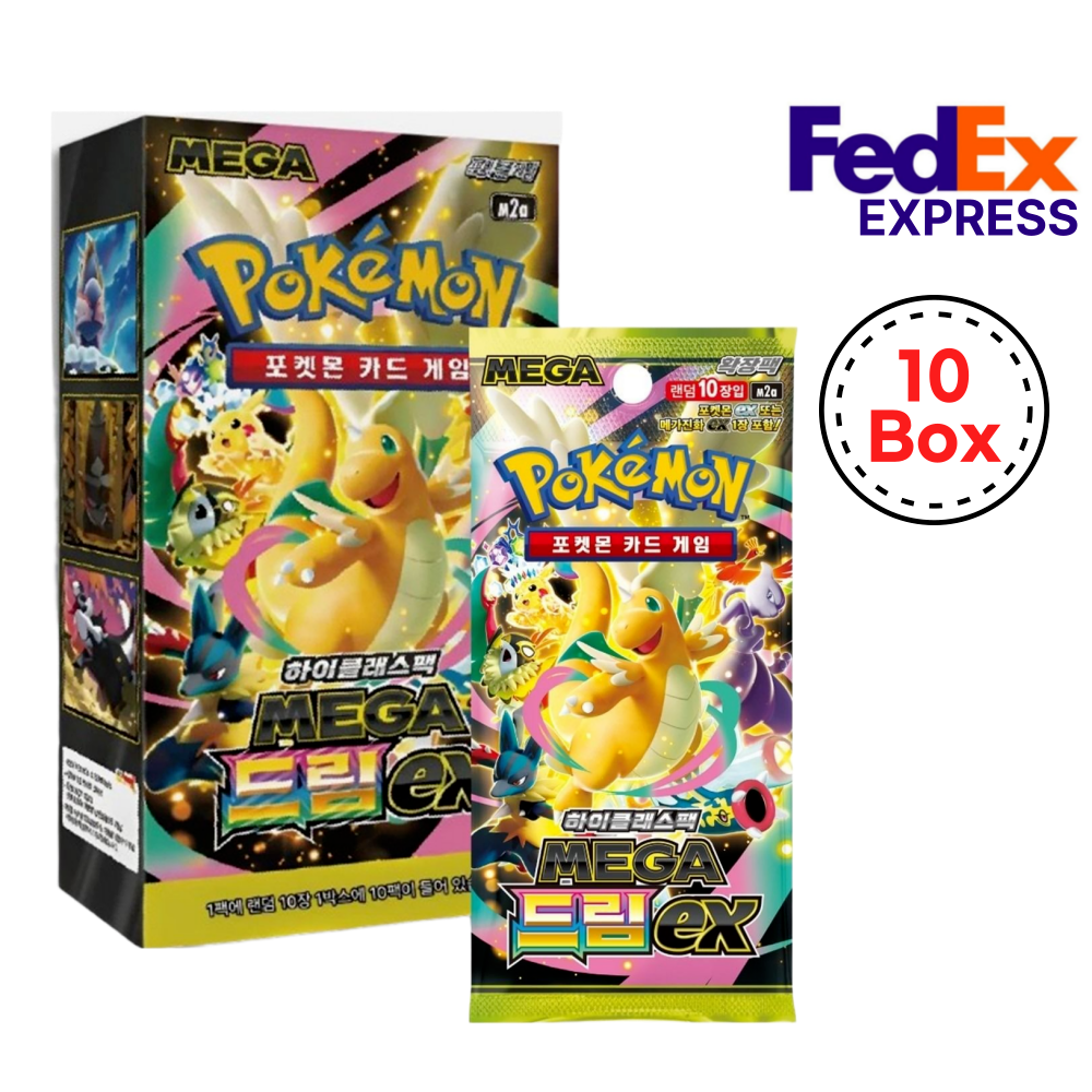 Pokémon TCG Mega Dream 10 Boxes High Class Pack Korean Fast