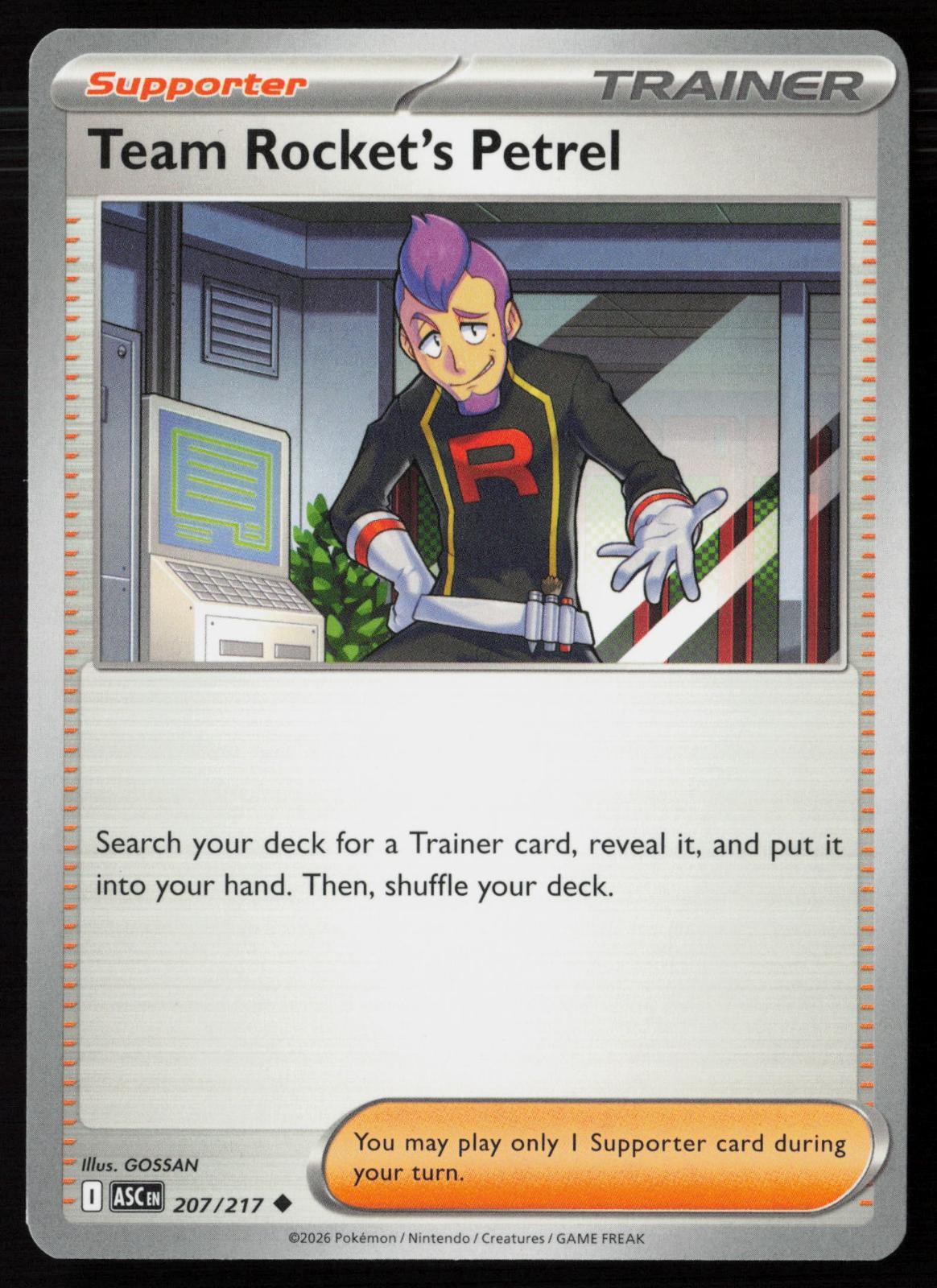 Team Rocket's Petrel 207/217 Uncommon Ascended Heroes Pokemon Lightly Played