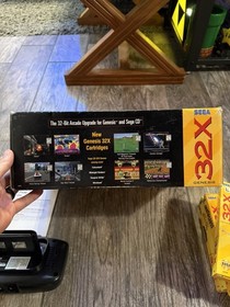 Sega Genesis 32X Console System Black with Box & 4 Boxed Games | TESTED!