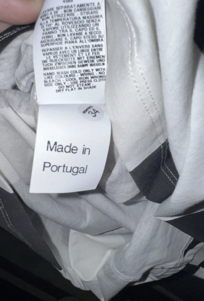 Camiseta de algodón Moschino Couture negra/blanca con estampado de logotipo M Foto 3 de 4