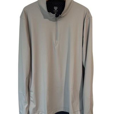 Graham Luxe Jacket Mens XL Gray Pullover Quarter Zip Lightweight Water Resistant