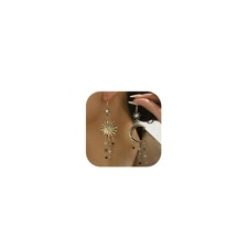 Star Earrings Gold Moon Sun Dangle Earrings for Women Celestial Witchy Earring R