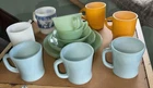 Beautiful Lot Fire King Jadeite-Delphite Blue MUGS PLATES CUPS SAUCERS+++