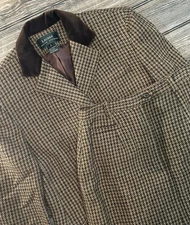 Vintage 90’s Lauren Ralph Lauren Houndstooth Skirt 6P Suit 8 Velvet Collar Tweed