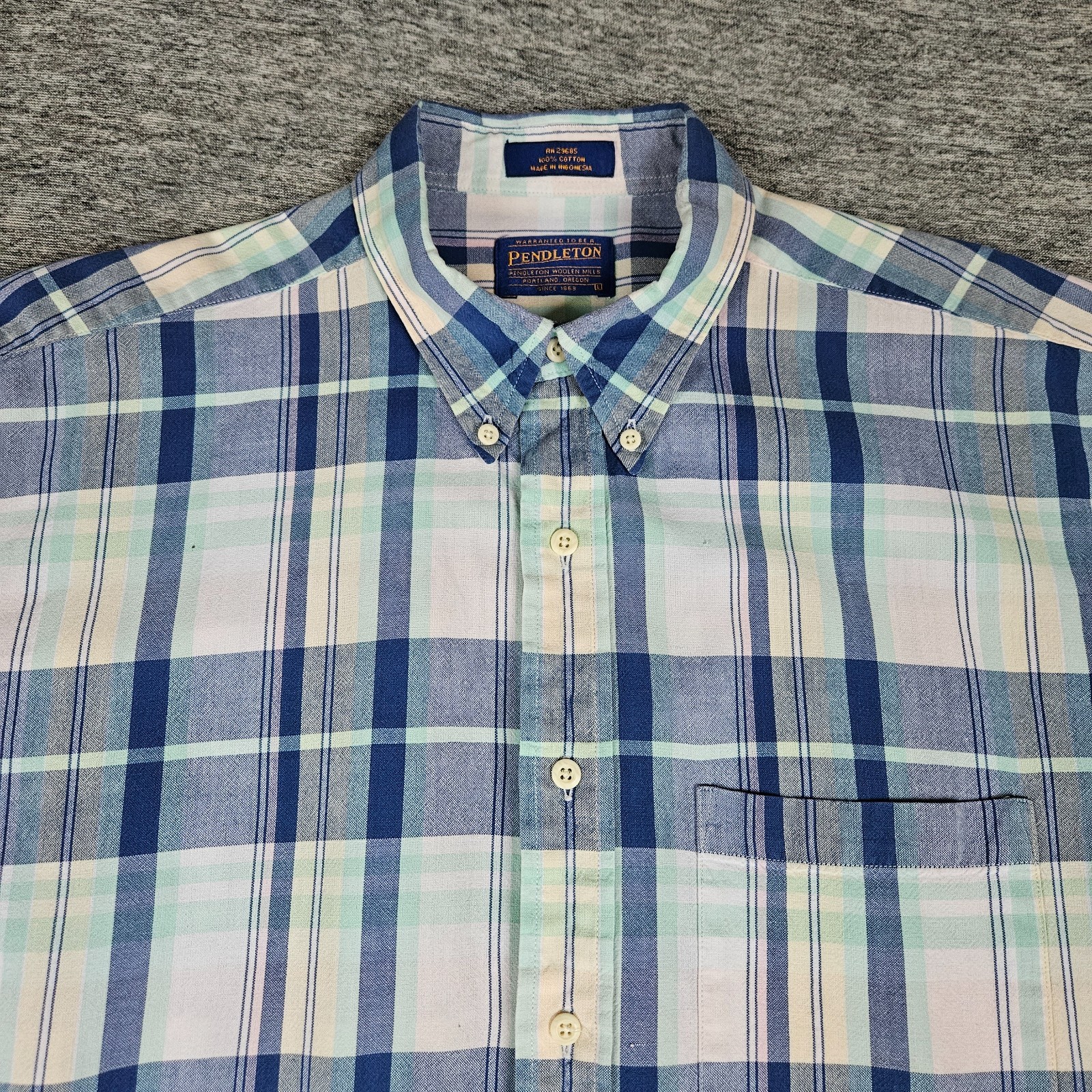 Lot (2) Pendleton Button Shirt Spring Plaid Short… - image 5