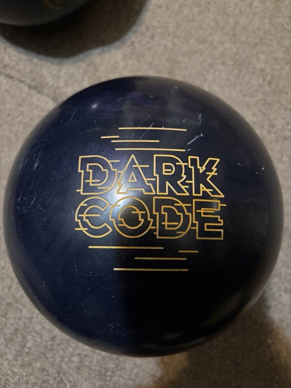 Used Storm Dark Code 15 Lb Pound Fully Plugged Bowling Ball