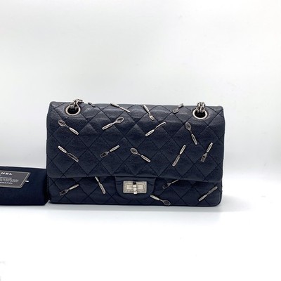 Chanel Brasserie 2.55 Reissue 225 Flap Bag Black Utensil Charms