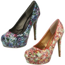 Scarpa Con Tacco A Spillo Sequin Spot On Per Donne