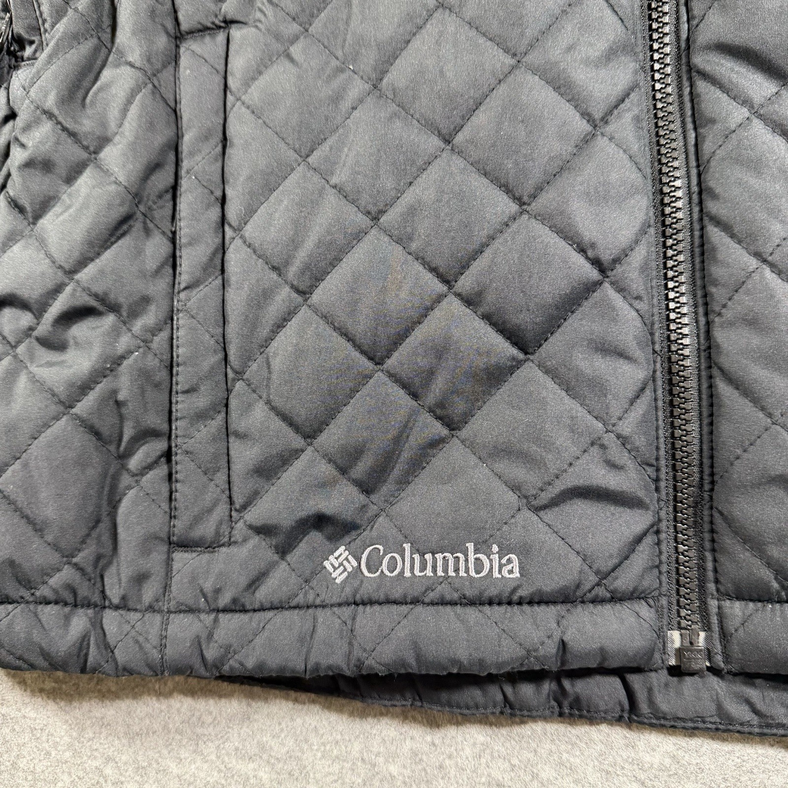 Vintage Columbia Core Interchange Jacket Womens M Black Quilted Insulated Coat thumbnail 15