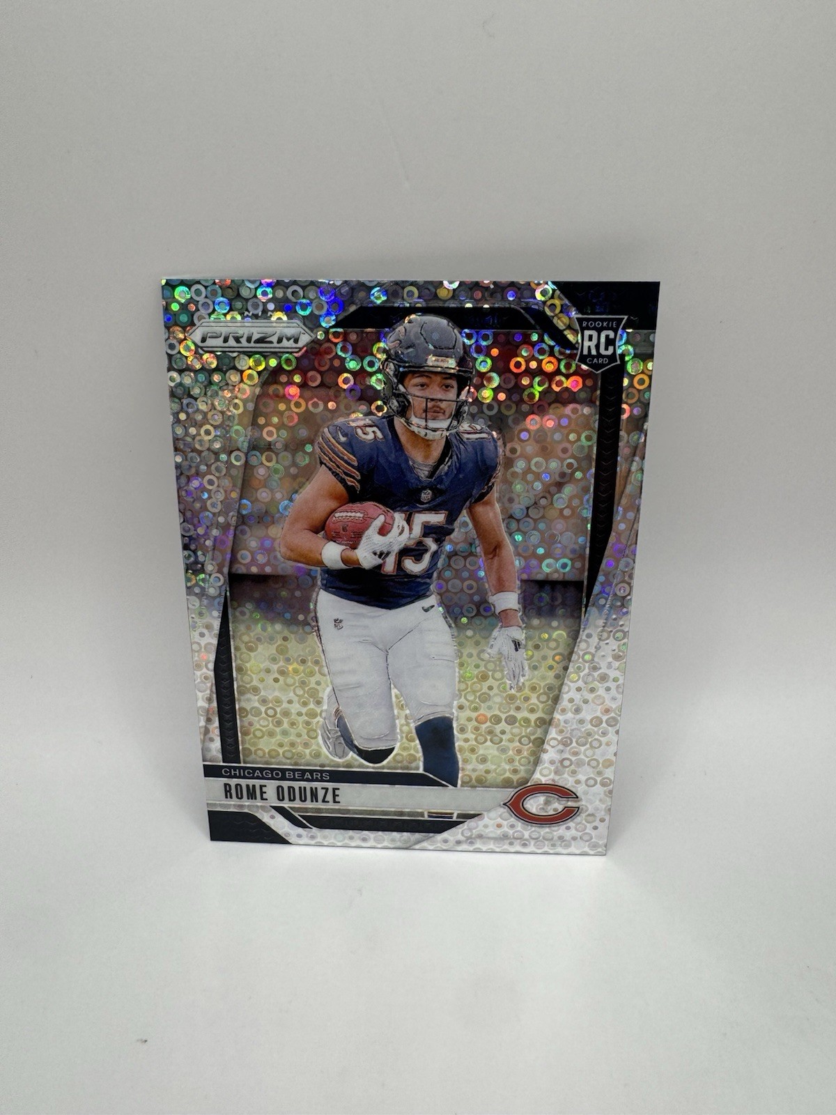 2024 Panini Prizm No Huddle Rome Odunze Silver Disco Rookie RC #385 Bears