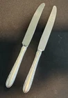 2 x Vintage Towle Silver Flutes Sterling Modern Hollow Knives 8 7/8” No Mono