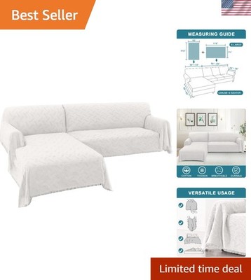 Elegant Geometric Sectional Couch Cover Set - 2 Pieces for Classy Living Rooms