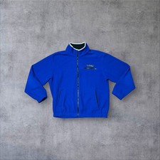 Vintage 2000s y2k Cobalt Blue Chaps Ralph Lauren Sz L Zip Up Fleece Sweater