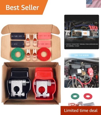 Versatile Marine Auto Connectors Kit - 4 Copper Lugs & Terminal Covers Included