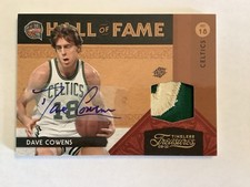 2009-10 Timeless Treasure HALL OF FAME DAVE COWENS  3 COLORJERSY AUTOGRAPH 1/10 