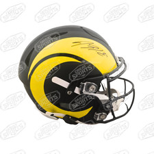 Blake Corum Signed Los Angeles Rams F/s Rivalries Speedflex Helmet Beckett Qr