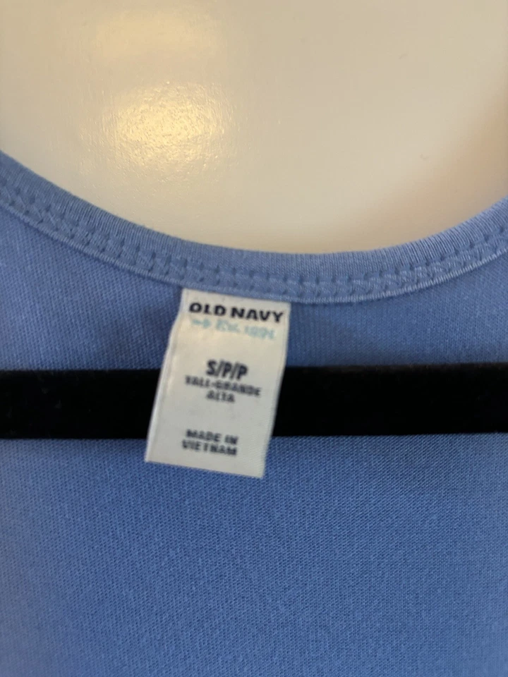 Maxi Vestido Para Mujer Antiguo Azul Marino Pequeño Azul Marino Rayas Sin Mangas Largo Completo Foto 3 de 4