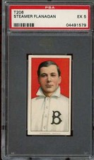 1909-11 T206 #173 Steamer Flanagan Piedmont 350 PSA 5 Portrait  (1579)