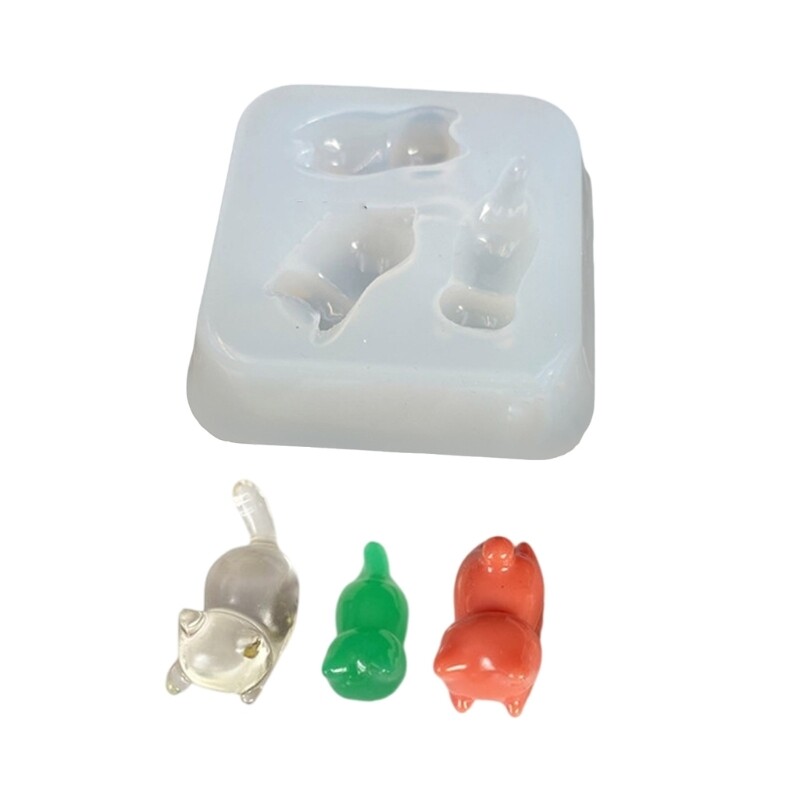 Three Cat Silicone Epoxy Resin Mold for DIY Jewelry Making