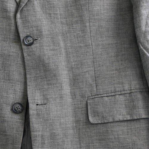 Perry Ellis 42R Gray Linen Cotton Mens Blazer Sport Coat Jacket - Picture 3 of 12