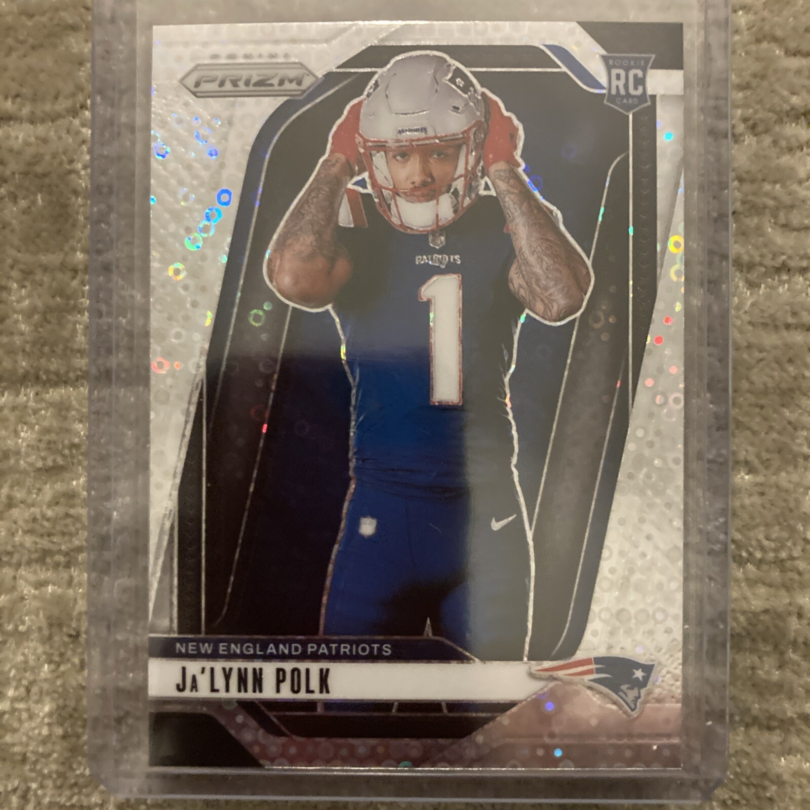 2024 Panini Prizm Ja’Lynn Polk #15 Image Variation Silver Disco Prizm RC