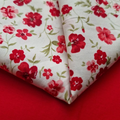 Tela de algodón floral rosa y Hubble vintage acolchado manualidades costura ropa - Imagen 7 de 8