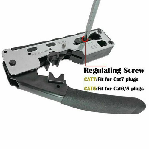 Rj45 Werkzeug Netzwerk Crimpzange Crimp Zangen Chrom Für Cat7 Cat6 Cat6a Ca C5F4 - Afbeelding 6 van 7